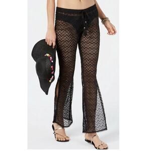 Miken BLACK CAVIAR Kick-Slit Cover-up Pants Lg